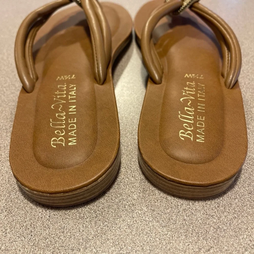 Sold: Bella Vita Women's Brown Slide Sandals